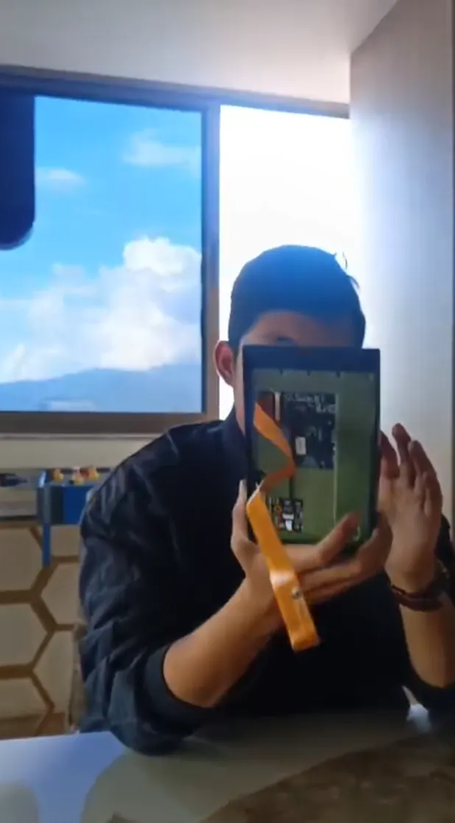 Engineer inspecting damaged pod