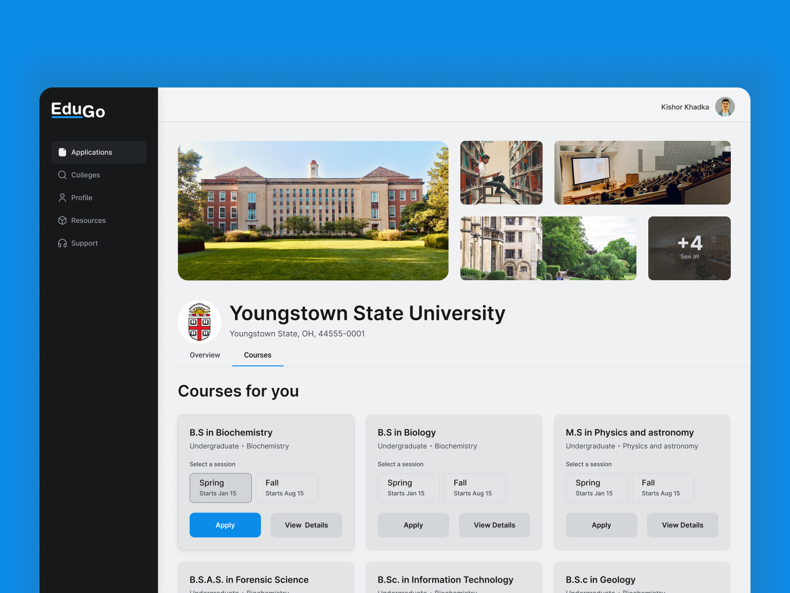Edu Go | Edtech platform dashboard design | UI Design