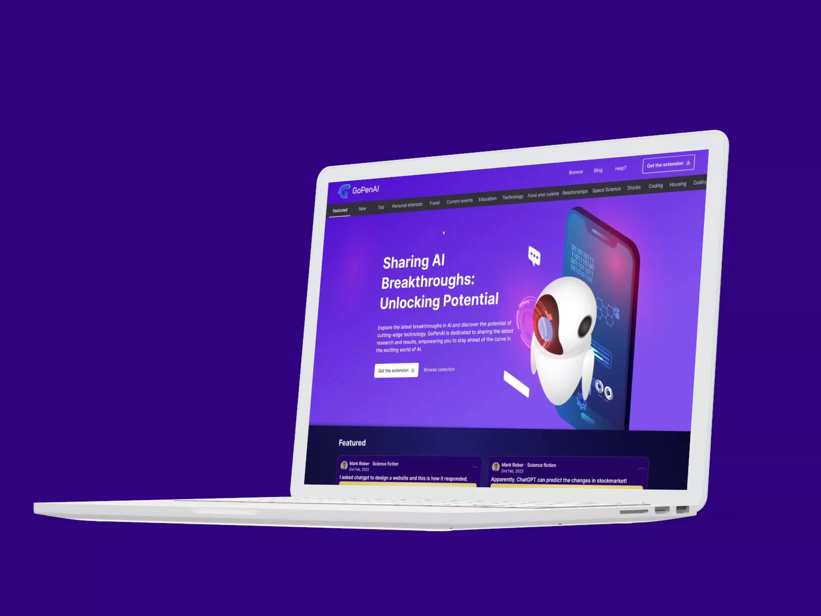 GoPenAI Landing Page Design