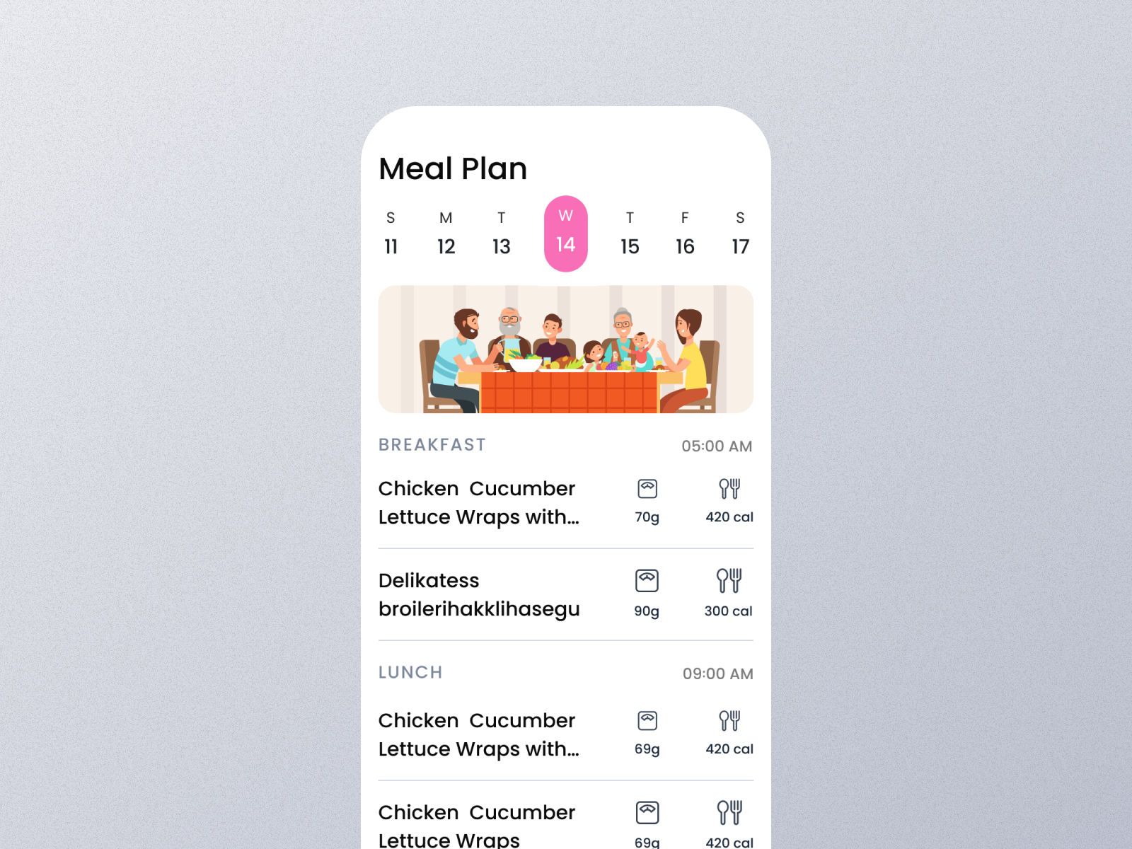 MEAL PLAN APP | UI DESIGN