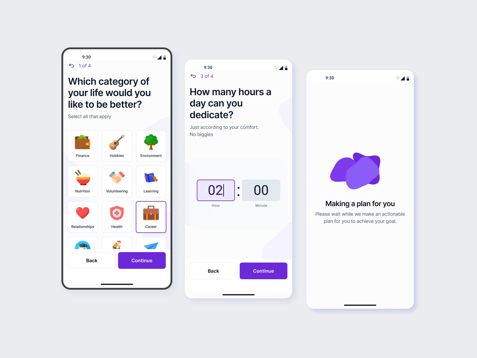 Onboarding screens- Mobile UI